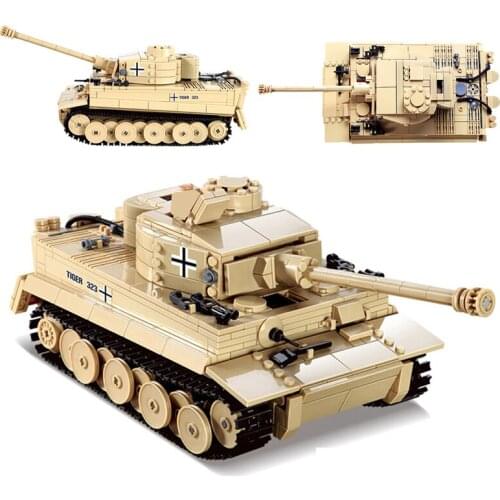 995pcs Tiger Heavy Tank Building Blocks Military Tanks Bricks Set Soldiers Model Toys For Children Kids Gifts