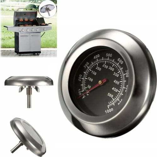 BBQ Accessories Grill Meat Thermometer Dial Temperature Gauge Gage Cooking Food Probe Household Kitchen Tools Stainless Steel