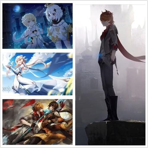 Diamond Painting Anime Genshin Impact 5D DIY Wall Art Posters Cross Stitch Kits Embroidery Mosaic Full Drill Home Decoration