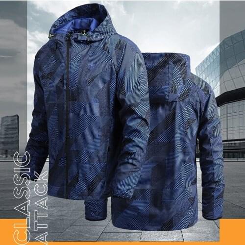 Camoufkage Spring Summer Hooded Jacket Men Casual Thin Sunproof Skin Coat Male Plus Size S-5XL Windbreaker Outdoor Mens Jacket