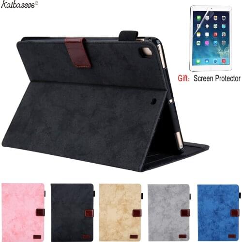KAIBASSCE Case for iPad 5 6 Air1 2 9.7 inch solid color business style sleeping tablet case for iPad 10.2 Pro Air 10.5 inches