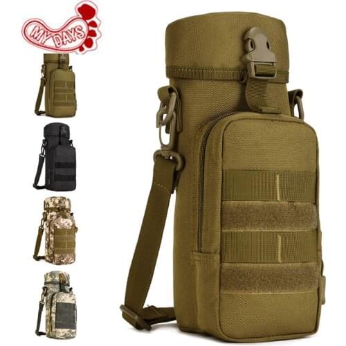 Travel Tool Kettle Set Outdoor Tactical Military Molle System Water Bags Shoulder Bottle Holder EDC Multifunction Bottle Pouch