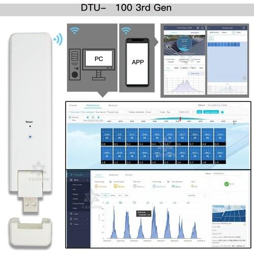 DTU 100 3rd Gen Monitoring Data Transfer Unit Wifi Modem for M 700 1200 1500 series Microinverter