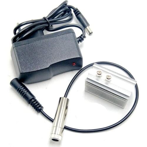 Focusable IR Laser Diode 808nm 200mW 810nm Infrared Laser Dot Generator Module with 5V Adapter & Heatsink