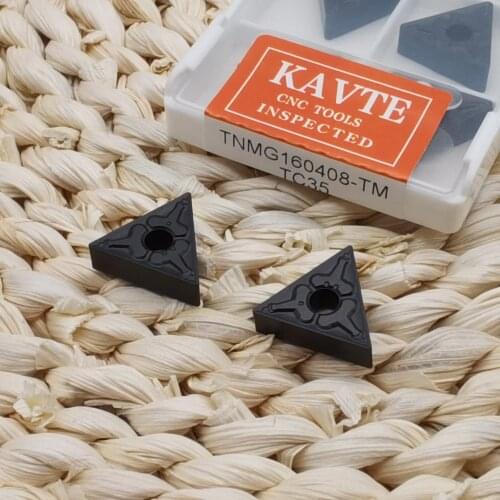KAVTE TNMG160404-TM R-S L-S R-VF HQ TNMG160408 Medium Finish Machining of Hard Steel Tungsten CNC Cutter Turning Carbide Inserts