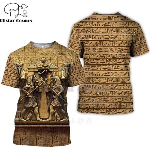 All Printed Mysterious retro ancient Horus Egypt totem 3d t shirts tshirt tees summer funny Harajuku short sleeve streetwear-4