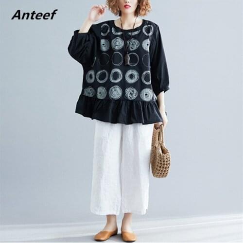 Cotton korean style vintage casual loose summer autumn tee t shirt women t-shirt ladies tshirt clothes 2021 tops streetwear