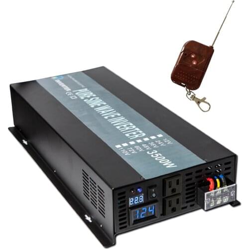 3500W Pure Sine Wave Solar Inverter 12V/24/48V DC to 110v/120V/220v/230V240V AC Panel Inverter Power Bank Solar System Inverter