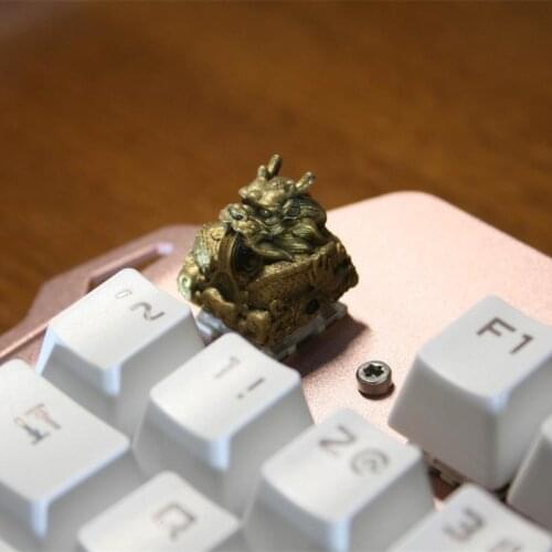 Chinese Dragon Resin Keycaps China Long Three-dimensional Personality Handmade Metal Texture Keycap For Mechanical Mini Keyboard