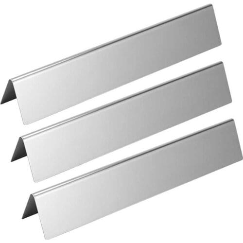3pcs Stainless Steel Gas Grill Heat Shield Plate Burners Cover Replacement Parts Fit for Weber Series Grill