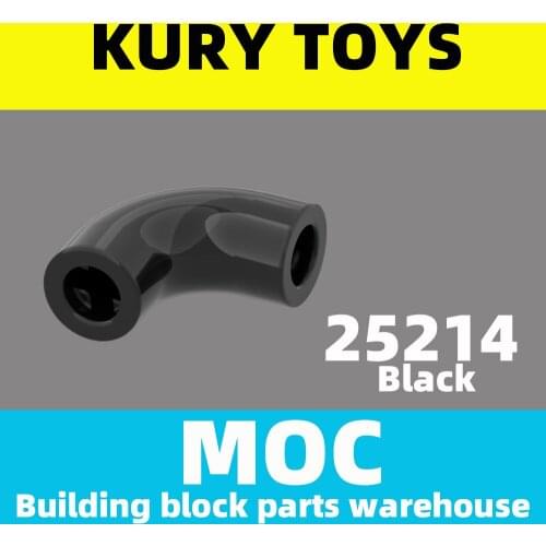 Kury Toys DIY MOC For 25214 100pcs Building block parts For Brick, Round 1 x 1 d. 90 Degree Elbow - No Stud - Type 2 - Axle Hole