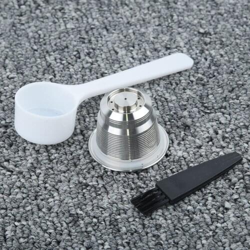 Refillable Coffee Capsule Cup Filter Pods Brush Fit For Nespresso Series Hot