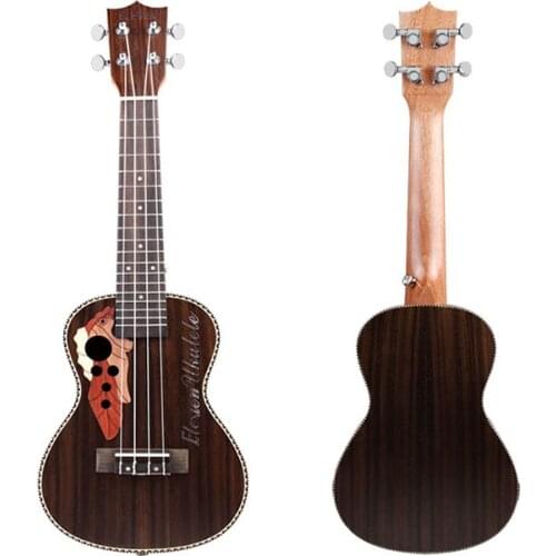 Music Ukulele Soprano Travel Bass Kit Black Set Small Guitar Wood Profesional Accessories Fish Perform Guitarra Sports ZZ50YL
