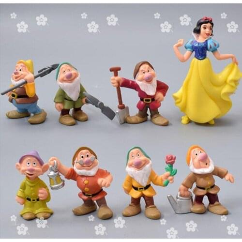 A set 8pcs Miniature , Snow white and the Seven Dwarfs Gardening Supplies Terrarium Accessories