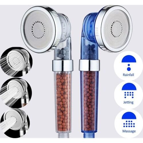 3 Function Transparent Filter Shower Head Banheiro Douche Chrome Handheld Showerhead Pressurized Bathroom Shower Shower Heads