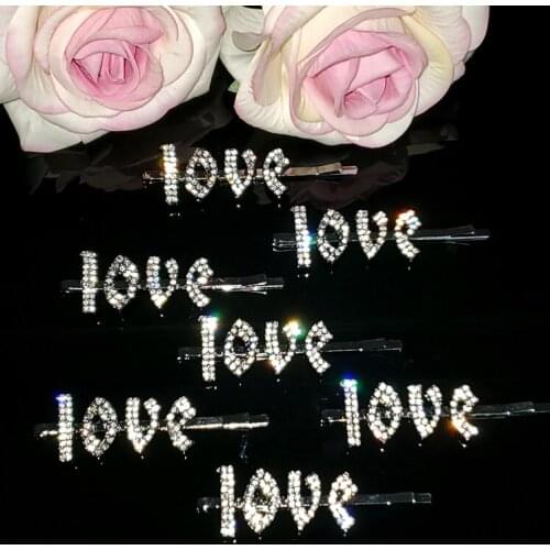 New Arrival Hot Hair Accessories Gothic Letters Hairclip "Love" Gothic Word Hair Clip Hair Bobby Pin Hair Jewelry Gift WHOLESALE