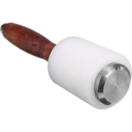 New Leather Nylon Hammer Wood Handle Leather Carving Hammer Craft Tools Multi For Lather Craft Punching Cutting Carving Hand Too