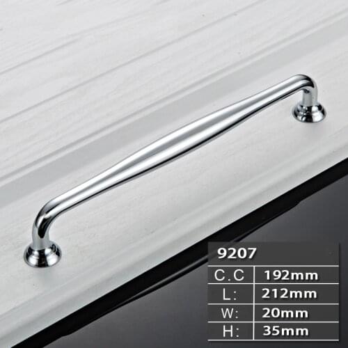 New Fashion Modern Chrome Wardrobe Cabinet Drawer Handle Hardware Furniture Shoes Cabinet Door Handle Knobs