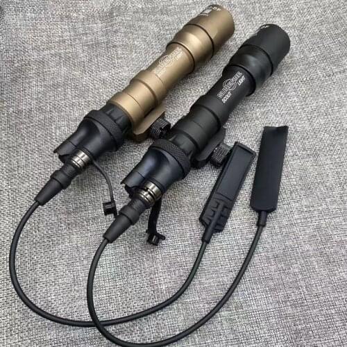 Hunting Accessory Flashlight M600DF Dual Fuel LED Scout Light 1400 Lumens Tactical Torches MILSTD-1913 Rails Weapon Lights