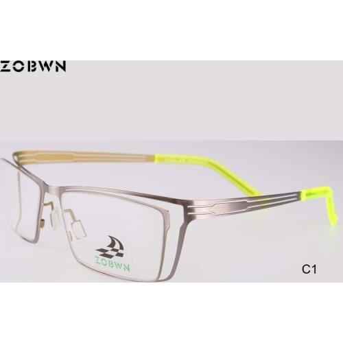 Super Light frames New Fashion women eyeglasses men square rimless optical spectacle frame myopia eyewear clear lens eye glasses