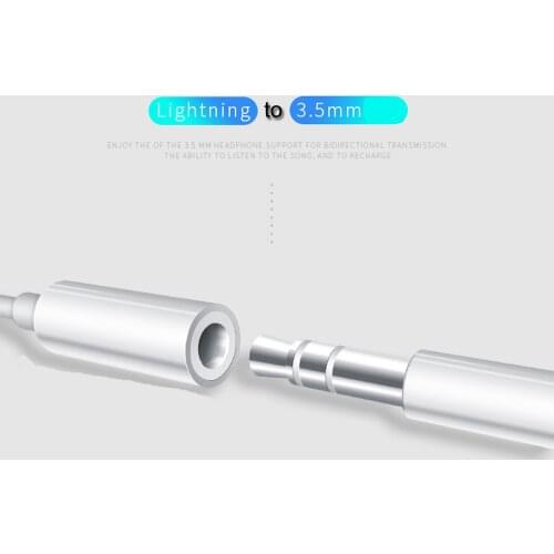 Suitable for adjustable volume iPhone8 headphone adapter lightning to 3.5 Apple 7 audio adapter cable