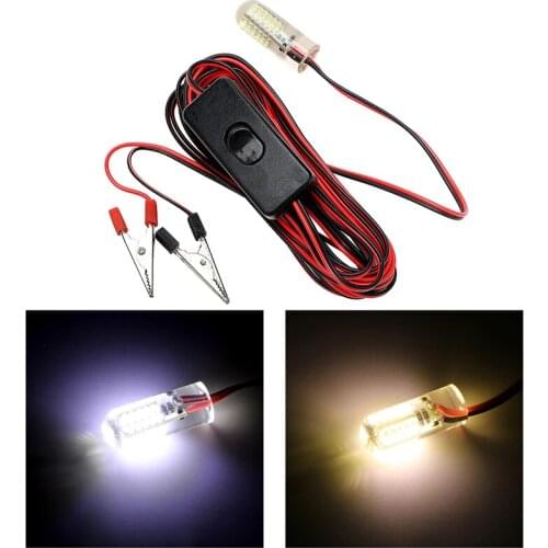 Underwater Night Lights 48 Leds Attract Fish Fishing Lighting 12V Flashing Bait Lamp