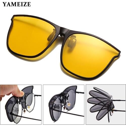 Polarized Sunglasses Men Car Driver Goggles Anti-UVA UVB Driving Night Vision Glasses Fishing Eyewear Flip Up Sunglasses Oculos