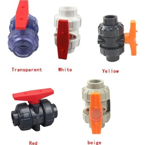 PVC/PP Ball Valve Union Valve PVC Water Pipe Connector Plumbing Hose Fittings Slip Shut Valve 1 Pcs