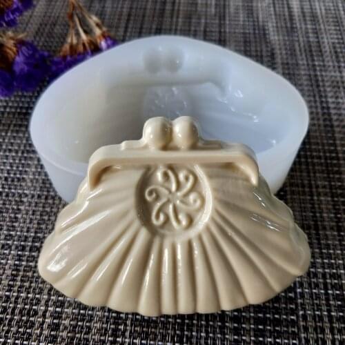 QT0165 PRZY silicone mold Wallet handbag soap mould handmade soap making molds candle silicone mold resin clay moulds