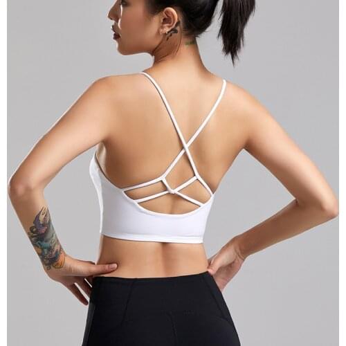 Sexy Fitness Yoga Bra Lady Sports Top Camisole Vest Style Sport Bra New Sports Wear for Women Gym Cross Back Yoga Underwear