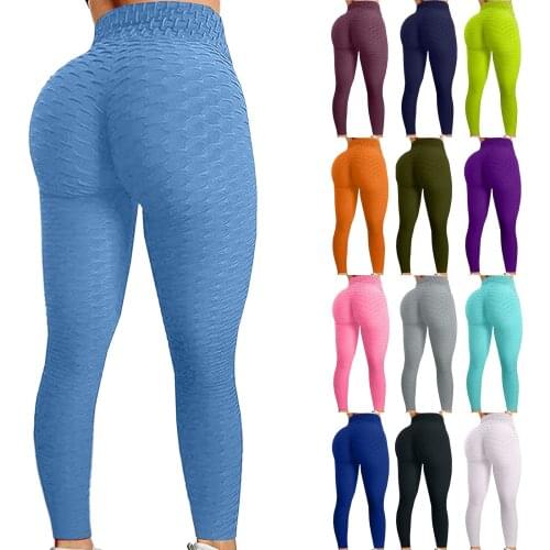 Yoga Pants Womens Bubble Hip Lifting Exercise Fitness Running Yoga Pants Women Sport Pant Legins Fitness Mujer Ladies Fashion