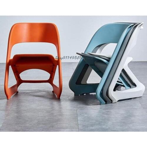 Modern Minimalist Creative Backrest Chair Home Nordic Fashion Plastic Dining Chair Outdoor Stool Lazy Leisure