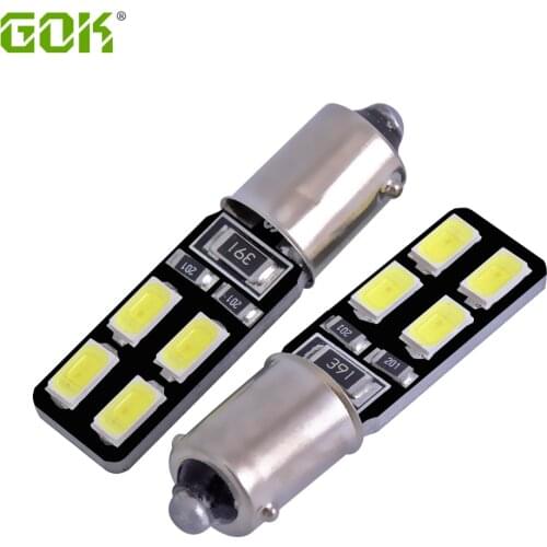 Super Bright 10 X BA9S led bulb W5W BA9S 194 168 5730 led t4w ba9s 8SMD Canbus NO ERROR 12V Car Auto Bulbs Indicator Light White