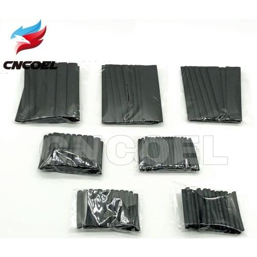 150pcs/lot 2:1 Polyolefin Heat Shrink Tubing Tube Sleeving Wire Electrical Insulation Cable Kit 8 Sizes 2-13mm Black