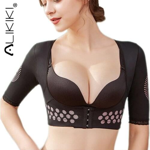 Upper Arm Shaper Post Surgical Slimmer Compression Sleeves Posture Corrector Tops Shapewear For Women Underbust Corset Tops