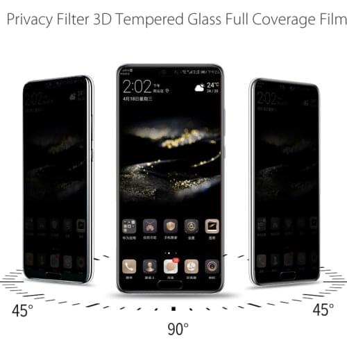 Privacy Filter Tempered Glass Full Coverage Film AntiSpy Protection Shield Screen Protector for huawei P20 Lite/Nova 3E