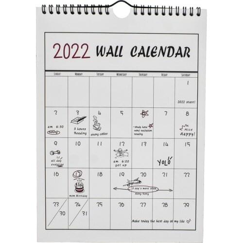 2 Designs New 2022 Simple Wall Calendar INS Style Weekly Monthly Planner Schedule Daily Organizer 2021.09~2022.12
