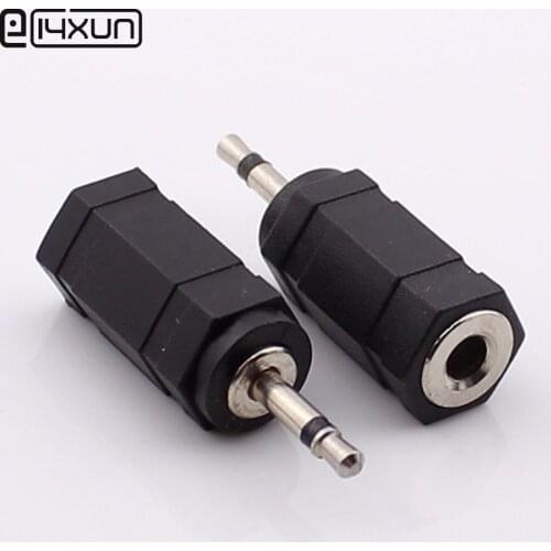 1/3/5pcs 2.5mm 2 Pole Mono Male Plug to 3.5mm Stereo Female Socket Audio Adapter Connector For Microphone