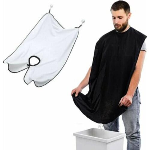 1pc Men Beard Apron Male Razor Holder Hair Shave Beard Catcher Cleaning Protector Suction Cup Adjustable Hook Bathroom Tool Gift