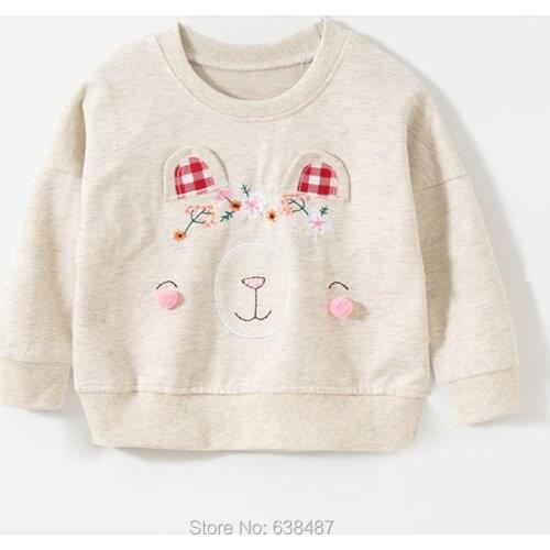 100% Terry Cotton Infant Girls Fleeces Sweatshirt Baby Girl Clothes Infant Kids Hoodies Sweater Brand t shirt Tee Blouse Flowers