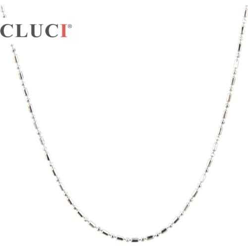 CLUCI 3pcs 925 sterling silver Figaro chain, 16 inch and 18 inch, solid silver for women/men necklace making SN021SB-1
