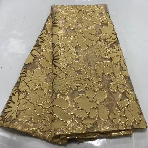 5 colors (5yards/pc) hottest selling gold African French net lace beautiful jacquard tulle lace fabric for party dress FLV109