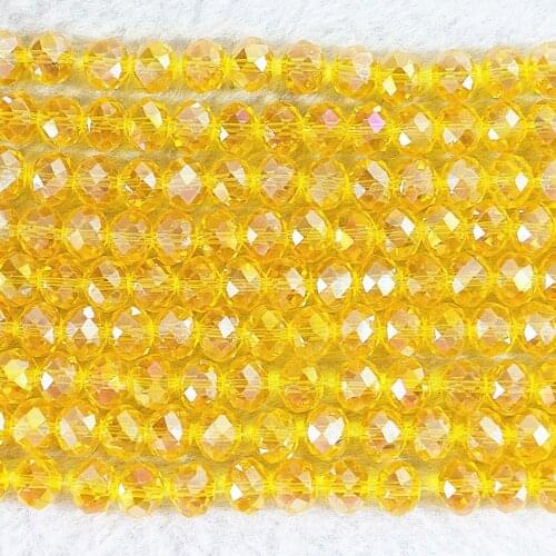 8*10mm 9 colors Austria AB crystal glass beads 70pcs/strand abacus rondelle faceted loose spacers beads for jewelry making B673