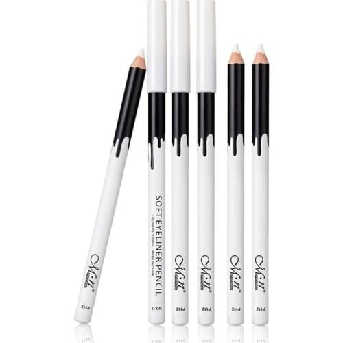White Eyeliner Makeup Smooth Easy to Wear Eyes Brightener Eye Liner Pen Waterproof Make Up White Eyes Liner Pencils
