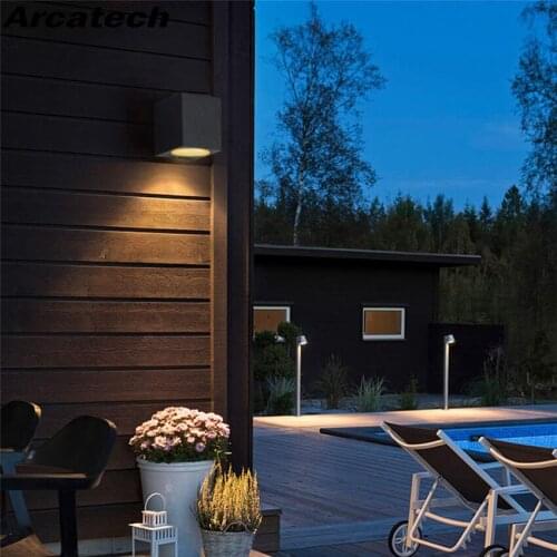 Cube COB LED Outdoor/Indoor Lighting Wall Lamp Modern IP65 Outdoor Garden Aluminium Sconce Wall Light NR-157