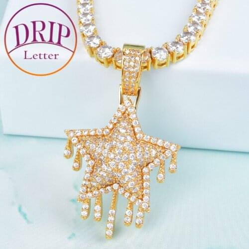 Drip letter Necklaces