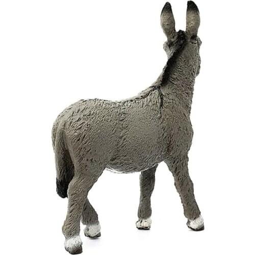9.5cm/3.7 Inch Donkey Figure Toy Animal Doll Figure Animal Donkey Model Solid Emulation Action Figure Desktop Ornaments Kid Gift