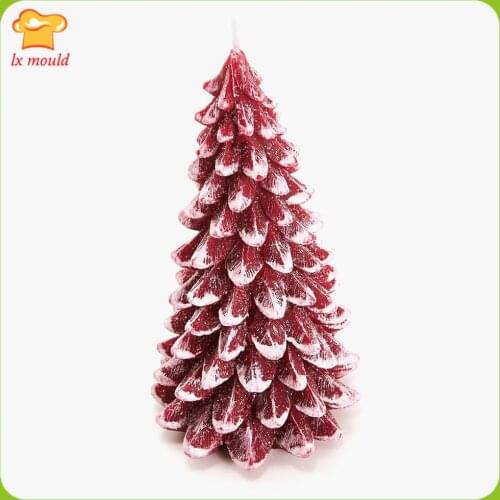 LX MOULD 2019 new fir tree silicone mold home decoration Christmas candle pine mold