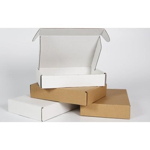 5pcs/lot Kraft Paper Airplane Box White Clothing Jewelry Corrugated Carton Box Gift Paper Packaging Box