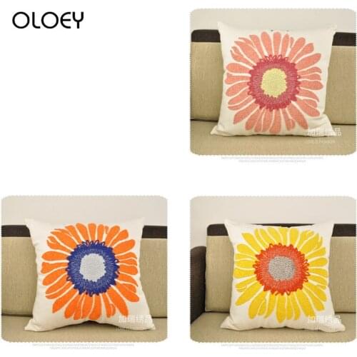 Flower Peach Skin Pillowcase Square Pillowcase Home Creative Pillowcase Home Bedroom Hotel Decoration Cushion Cover 45 * 45cm